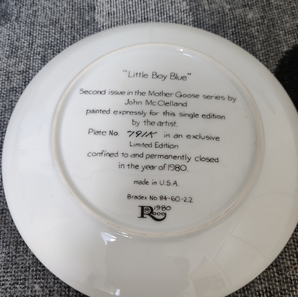 Little Boy Blue RECO Collector Plate 8.5 - Picture 3 of 8